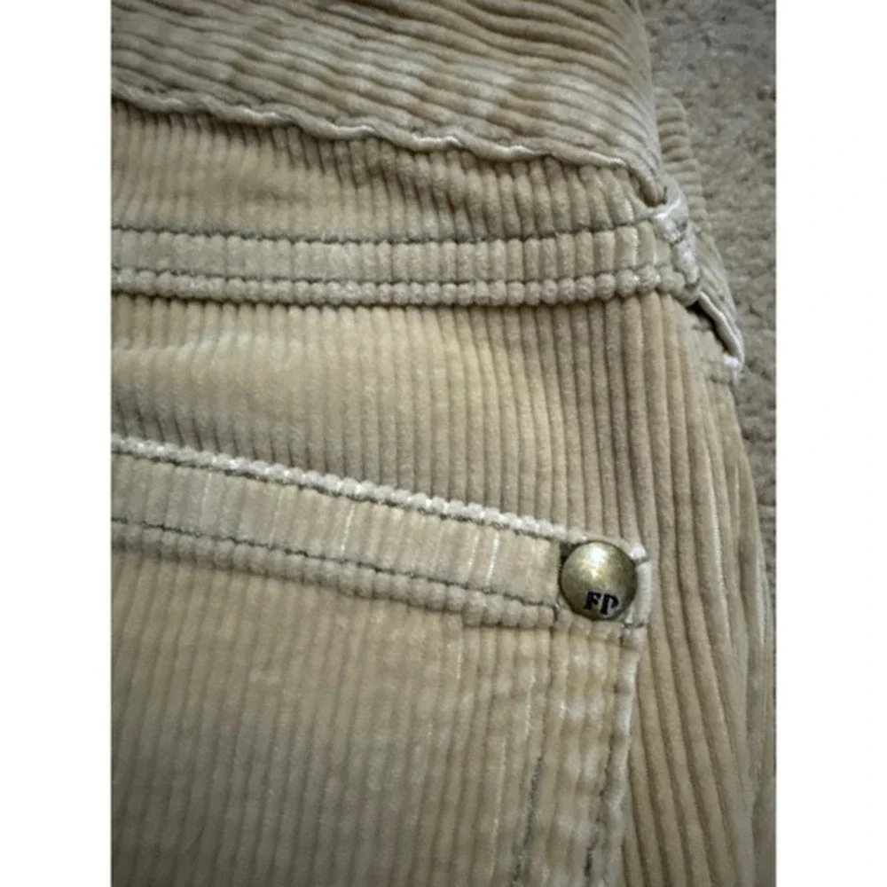 Free People Women's‎ Corduroy Flare Jeans Tan Size 30x30 Mid-rise Boho Western